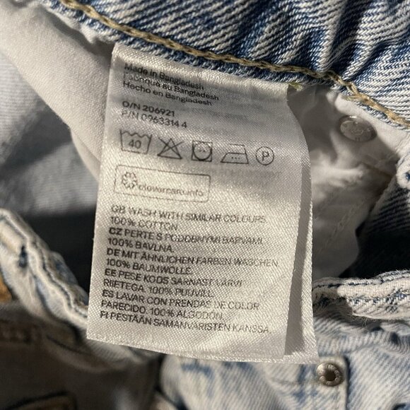 & Denim By H&M Jeans Women Sz 4 Loose Mom Ultra High Waist Ankle Length Distress - Picture 6 of 11